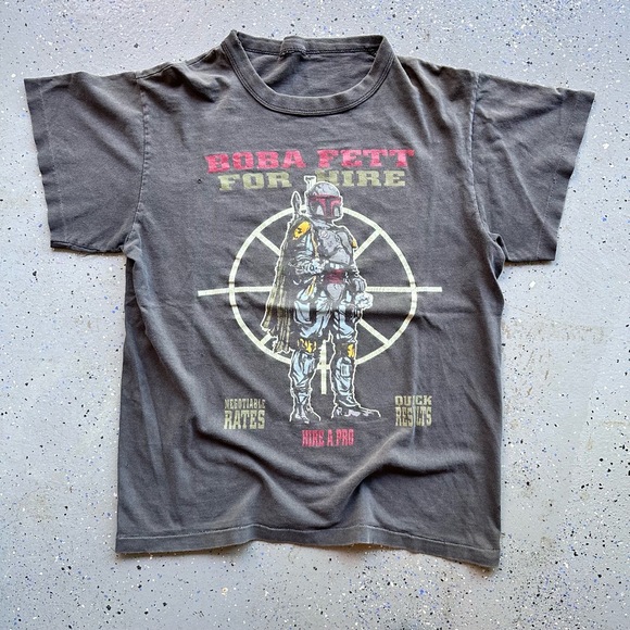 Star Wars Other - Star Wars Boba Fett Vintage 90s Single Stitch T-shirt Mens Medium Gray